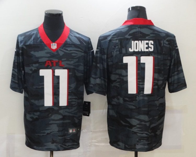 Men's Atlanta Falcons Julio Jones #11 Gray Camouflage Jersey