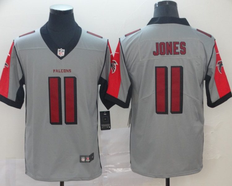Men's Atlanta Falcons Julio Jones #11 Gray Inverted Legend Jersey