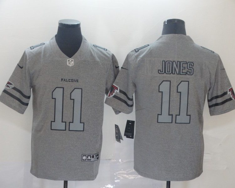 Men's Atlanta Falcons Julio Jones #11 Gray Jersey