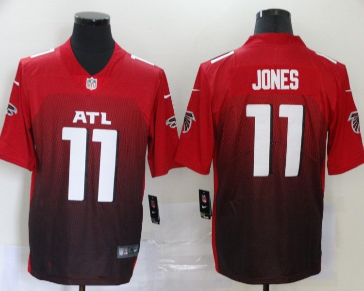 Men's Atlanta Falcons Julio Jones #11 Red 2nd Alternate Jersey