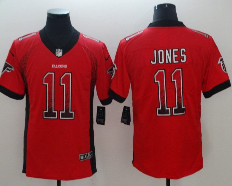 Men's Atlanta Falcons Julio Jones #11 Red Authentic Jersey
