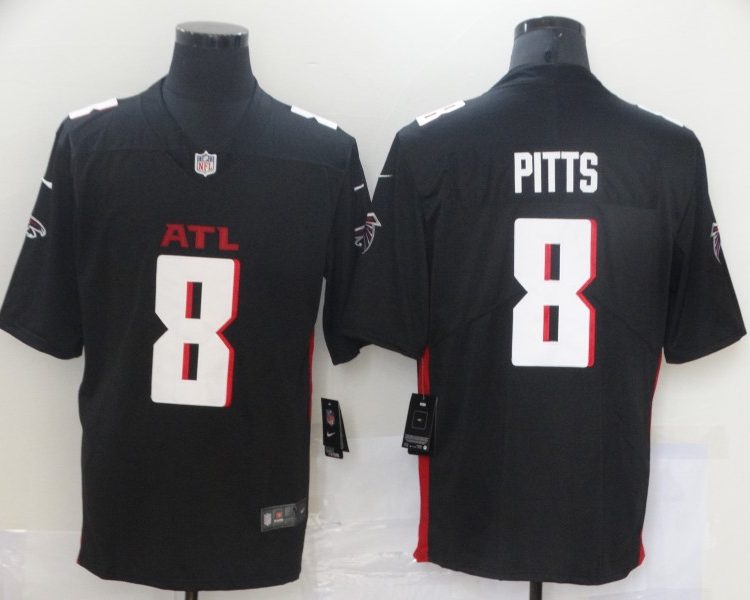 Men's Atlanta Falcons Kyle Pitts #8 Black Jersey