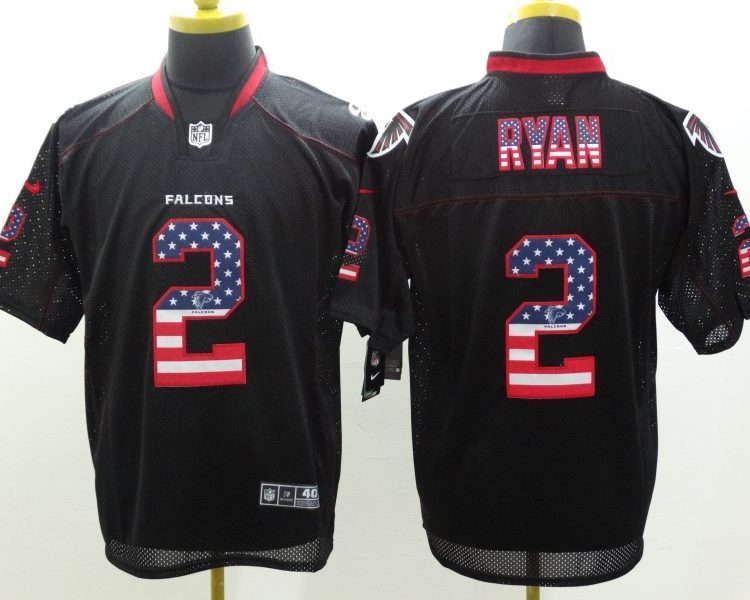 Men's Atlanta Falcons Matt Ryan #2 Black Jersey