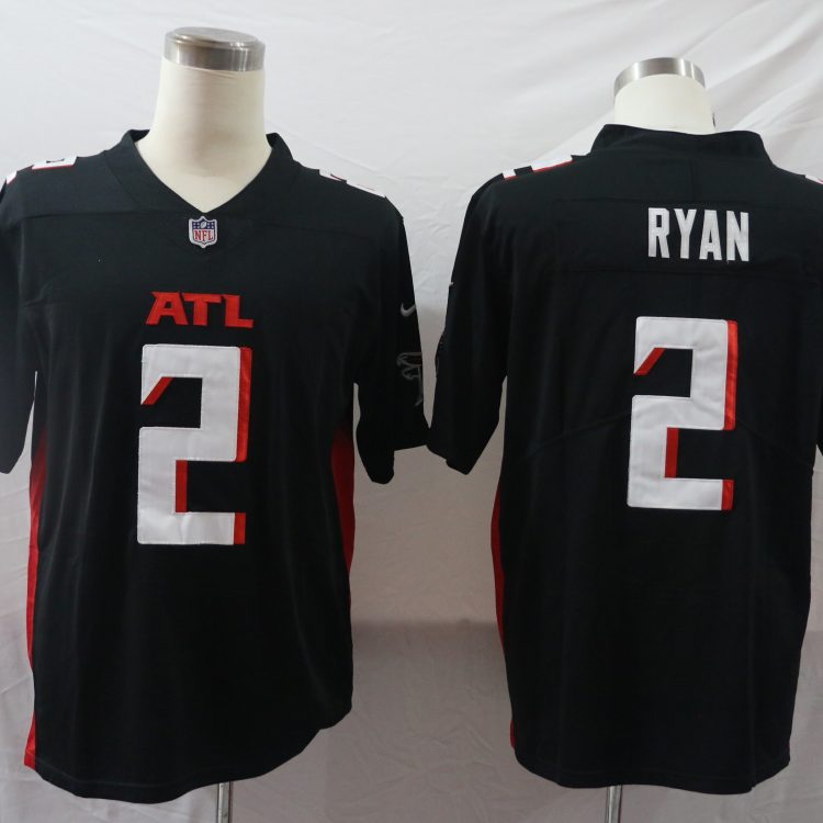 Men's Atlanta Falcons Matt Ryan #2 Black Jersey