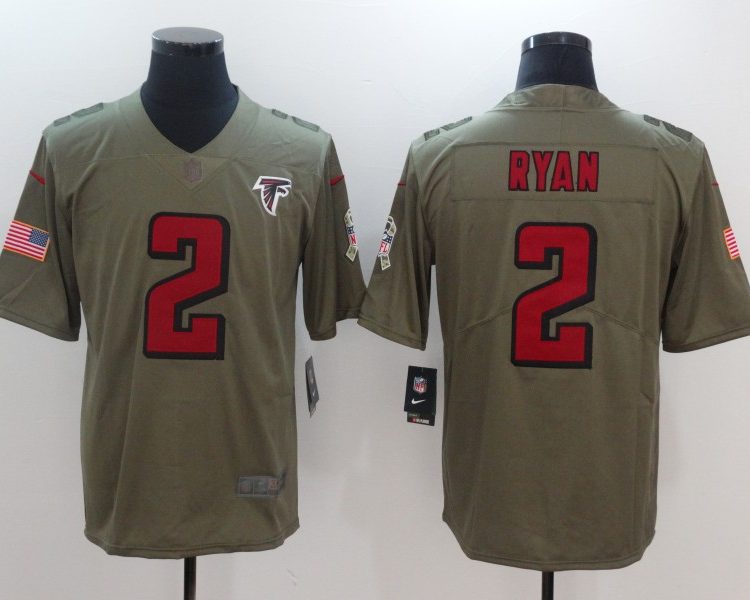 Men's Atlanta Falcons Matt Ryan #2 Brown Jersey