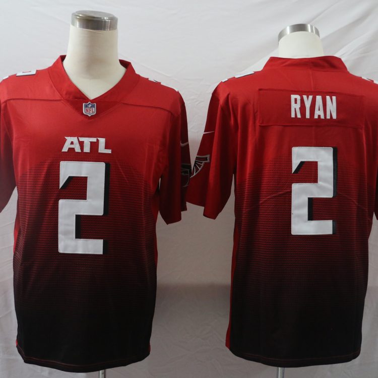 Men's Atlanta Falcons Matt Ryan #2 Red 2nd Alternate Jersey