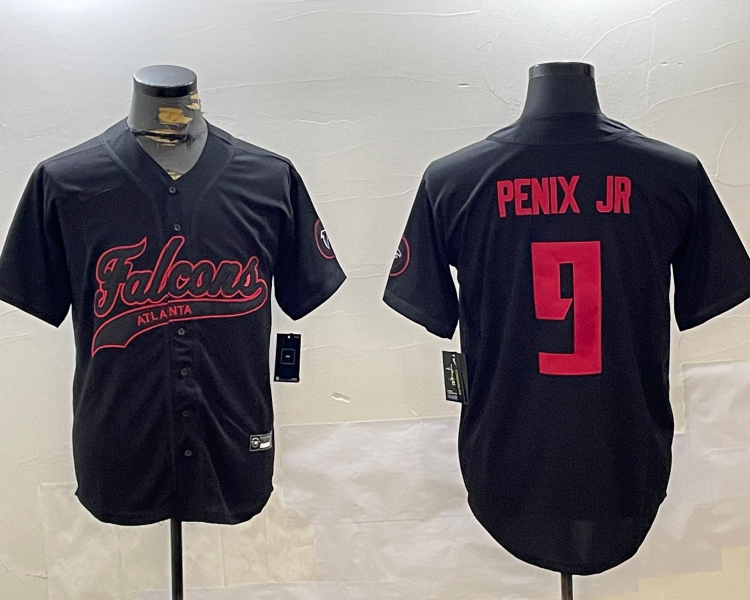 Men's Atlanta Falcons Michael Penix Jr. #9 Black Jersey