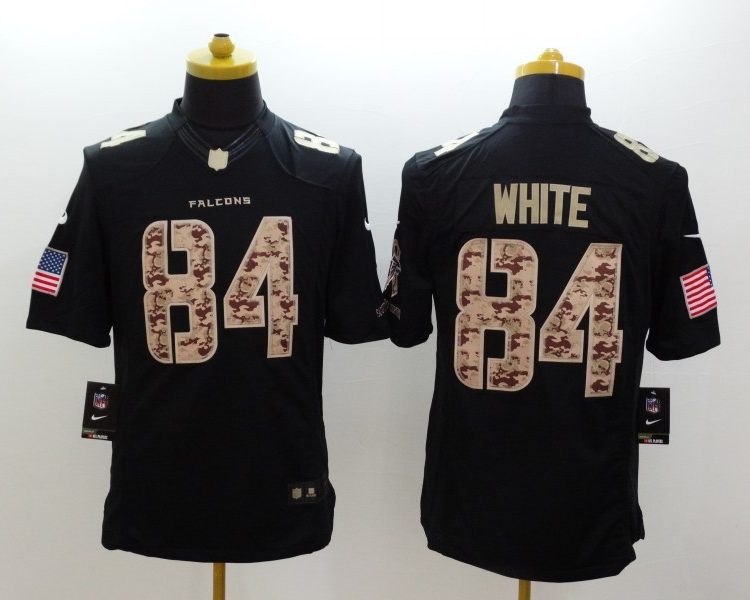 Men's Atlanta Falcons Roddy White #84 Black Jersey