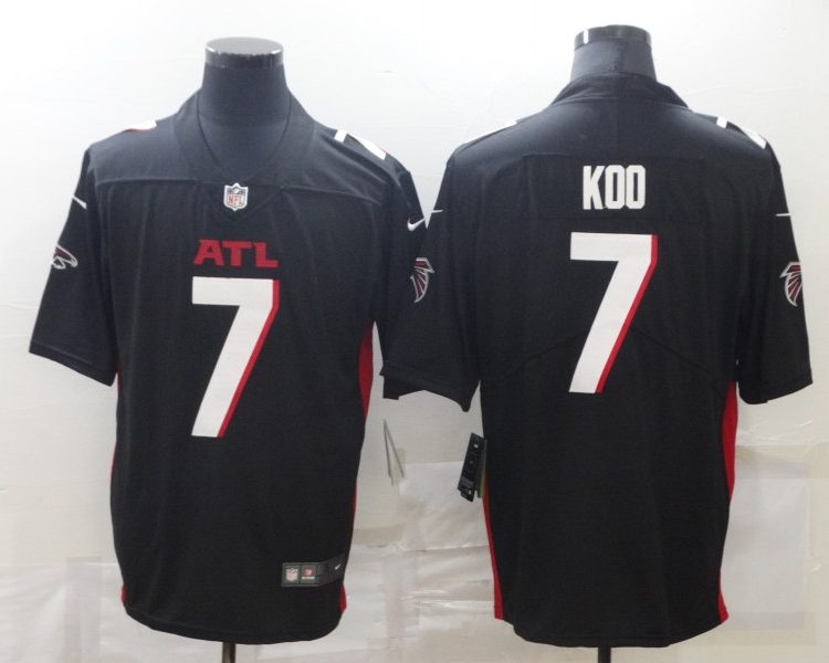 Men's Atlanta Falcons Younghoe Koo #7 Black Jersey