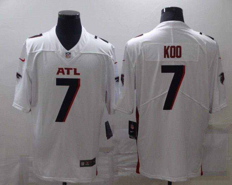 Men's Atlanta Falcons Younghoe Koo #7 White Jersey