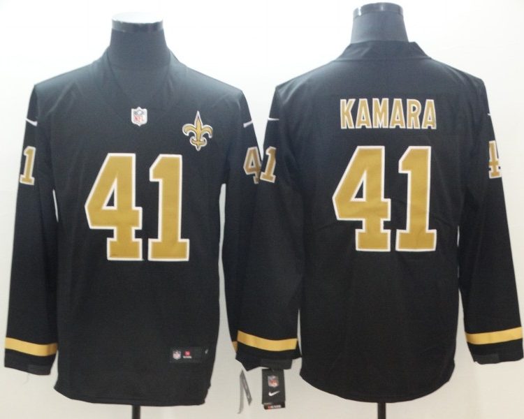 Men's New Orleans Saints #41 Alvin Kamara Black Alternate Jersey
