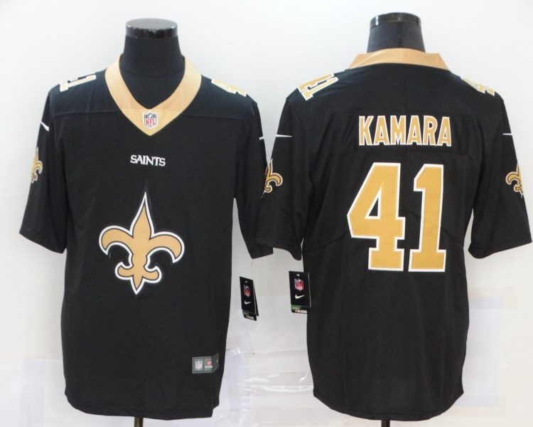 Men's New Orleans Saints #41 Alvin Kamara Black Jersey