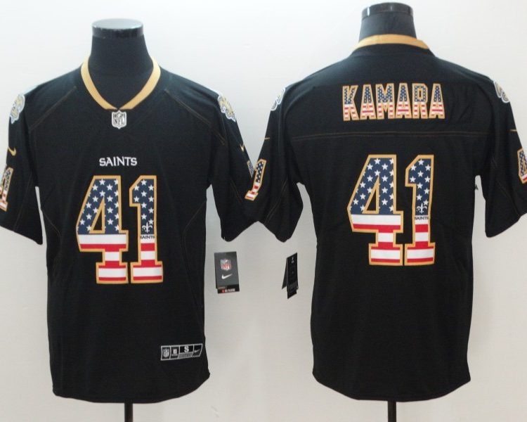 Men's New Orleans Saints #41 Alvin Kamara Black Team Jersey