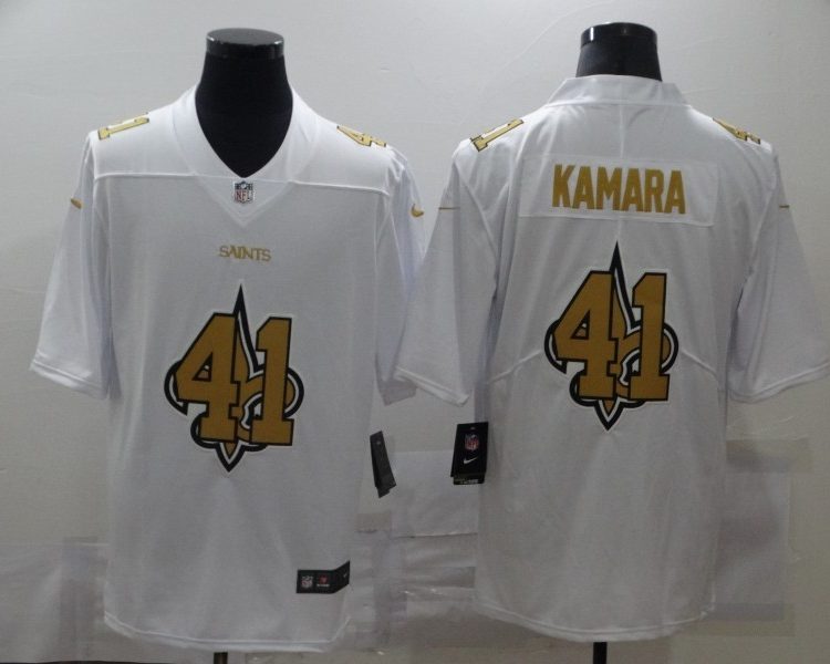 Men's New Orleans Saints #41 Alvin Kamara White Jersey