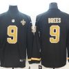 Men's New Orleans Saints #9 Drew Brees Black Alternate Jersey