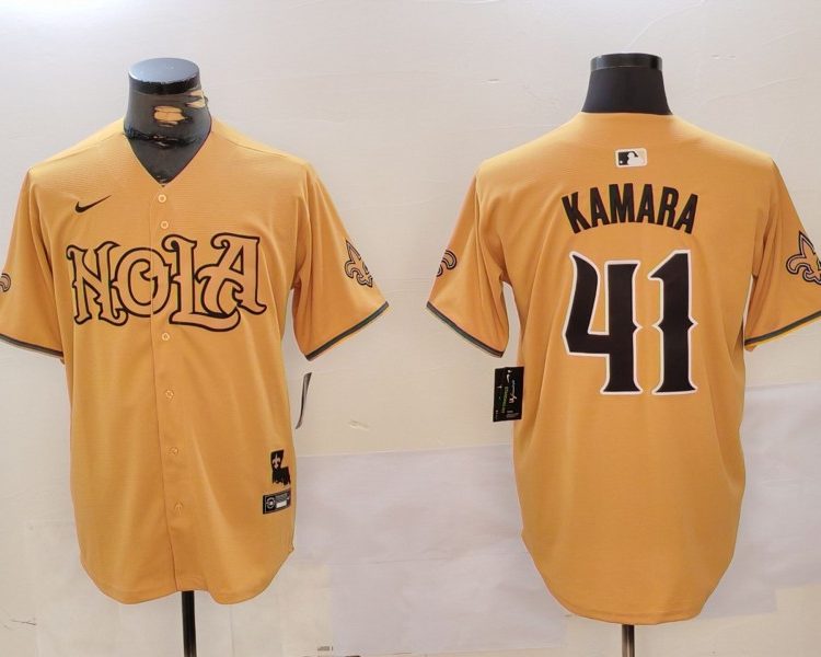 Men's New Orleans Saints Alvin Kamara #41 Yellow Jersey
