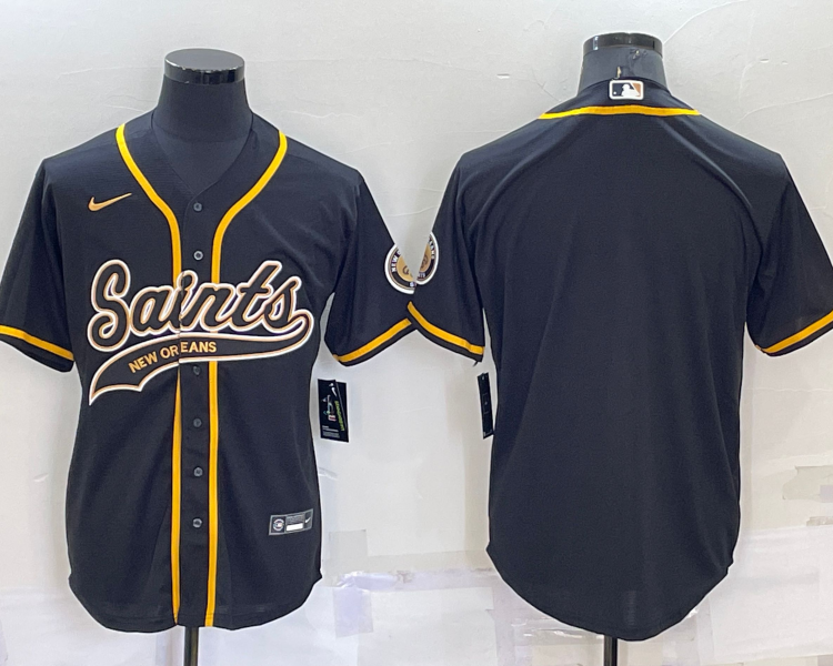 Men's New Orleans Saints Black Blank Jersey