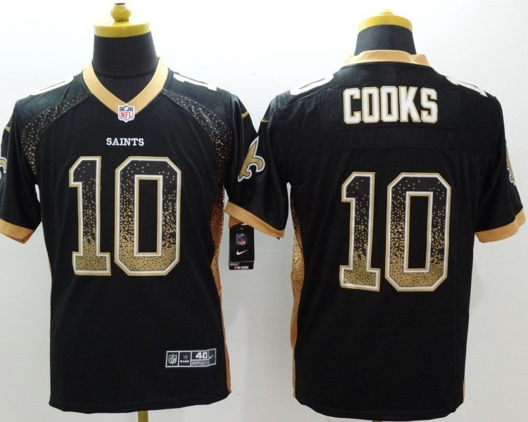 Men's New Orleans Saints Brandin Cooks #10 Black Jersey