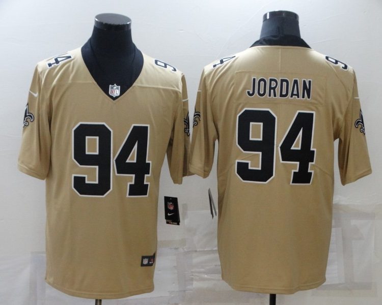 Men's New Orleans Saints Cameron Jordan #94 Gold Inverted Jersey