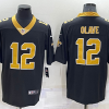 Men's New Orleans Saints Chris Olave #12 Black Jersey