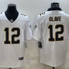 Men's New Orleans Saints Chris Olave #12 White Jersey