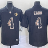 Men's New Orleans Saints Derek Carr #4 Black Team Jersey