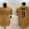 Men's New Orleans Saints Drew Brees #9 Yellow Jersey