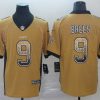 Men's New Orleans Saints Drew Brees #9 Yellow Jersey