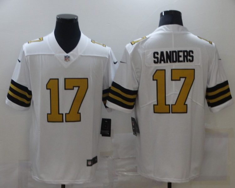 Men's New Orleans Saints Emmanuel Sanders #17 White Jersey