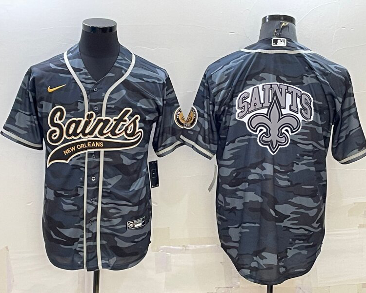 Men's New Orleans Saints Grey Camouflage Jersey