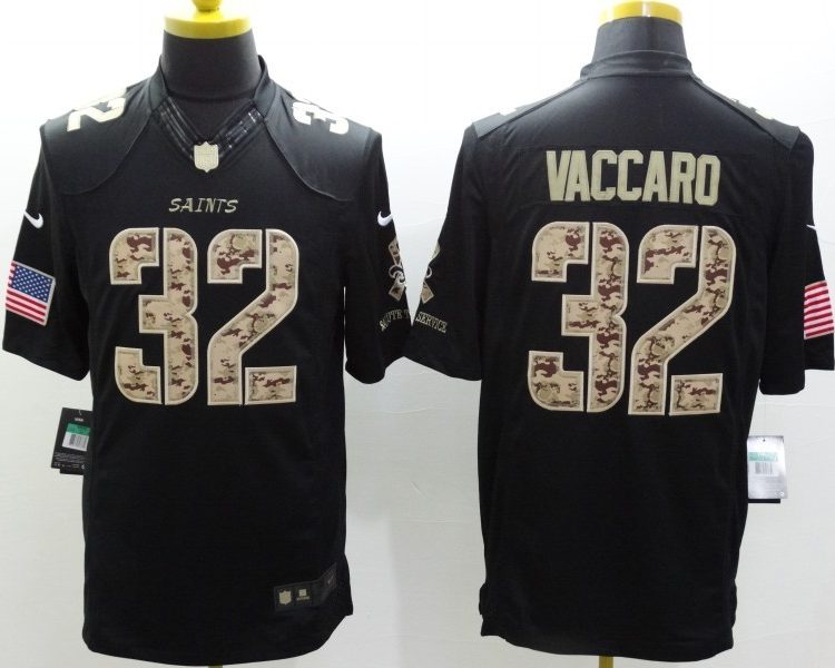 Men's New Orleans Saints Kenny Vaccaro #32 Black Jersey