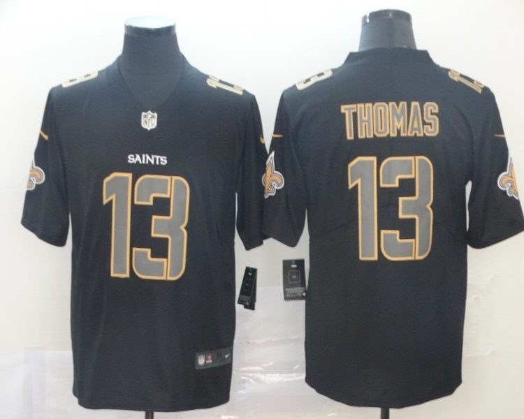 Men's New Orleans Saints Michael Thomas #13 Black Authentic Jersey