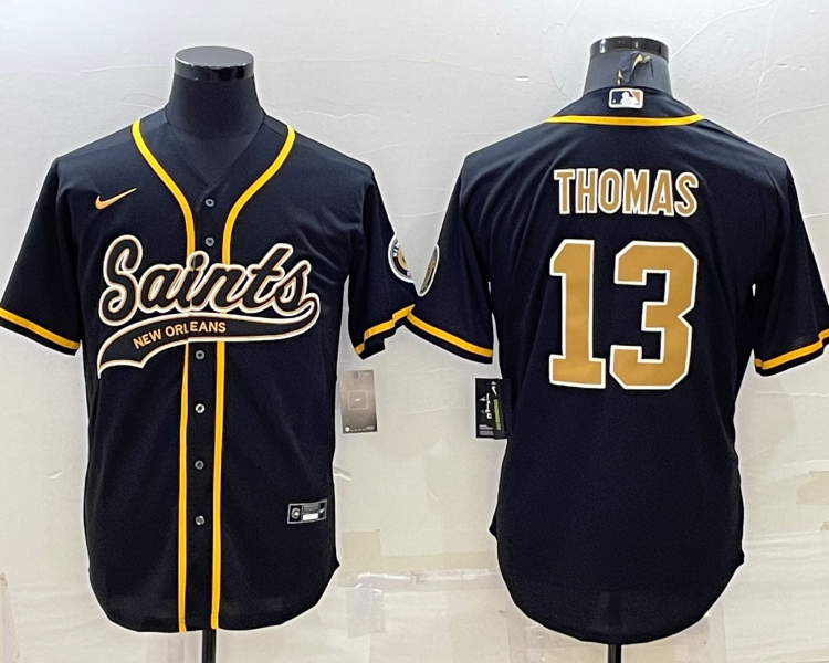 Men's New Orleans Saints Michael Thomas #13 Black Jersey Joint Edition