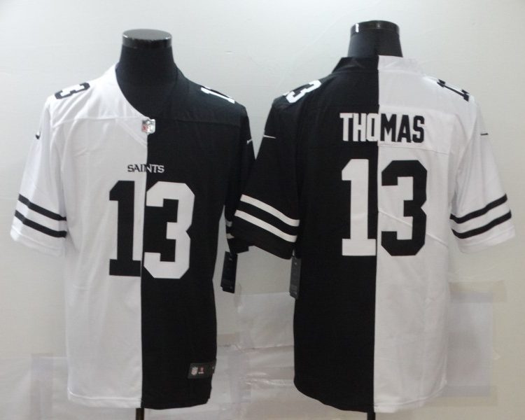 Men's New Orleans Saints Michael Thomas #13 Black/White Jersey