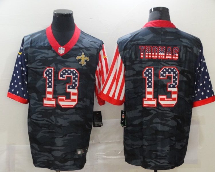 Men's New Orleans Saints Michael Thomas #13 Gray Camouflage Jersey