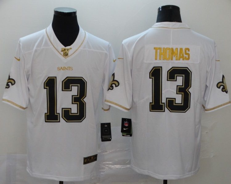 Men's New Orleans Saints Michael Thomas #13 White Authentic Jersey