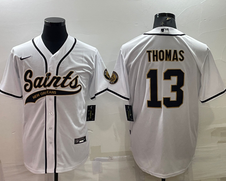 Men's New Orleans Saints Michael Thomas #13 White Jersey Joint Edition