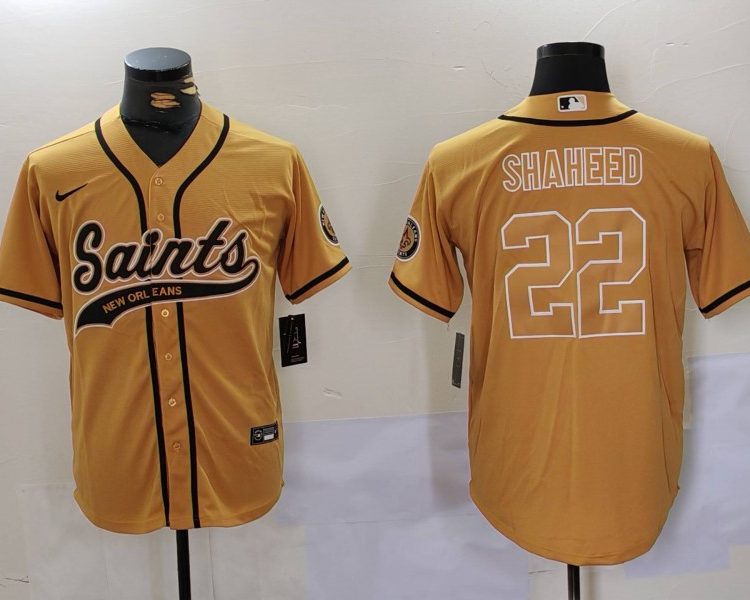 Men's New Orleans Saints Rashid Shaheed #22 Yellow Jersey