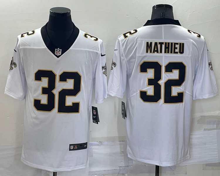 Men's New Orleans Saints Tyrann Mathieu #32 White Jersey