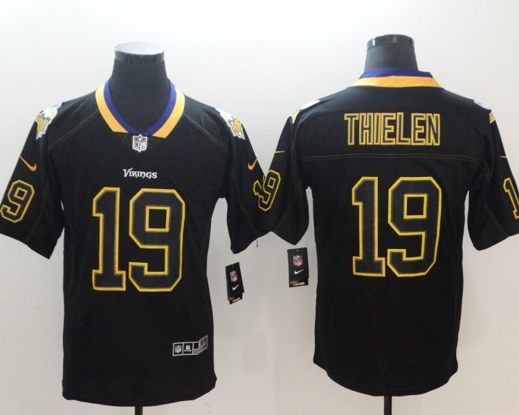 Men's Minnesota Vikings #19 Adam Thielen Black Alternate Jersey