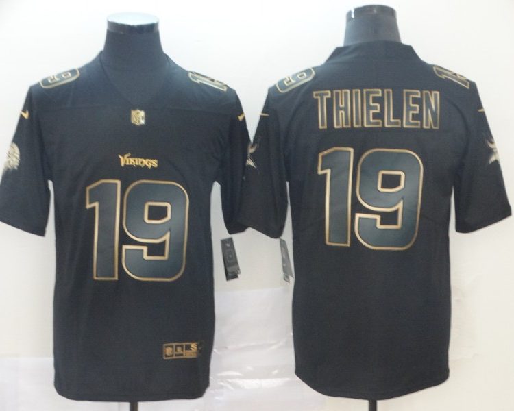 Men's Minnesota Vikings #19 Adam Thielen Black Jersey