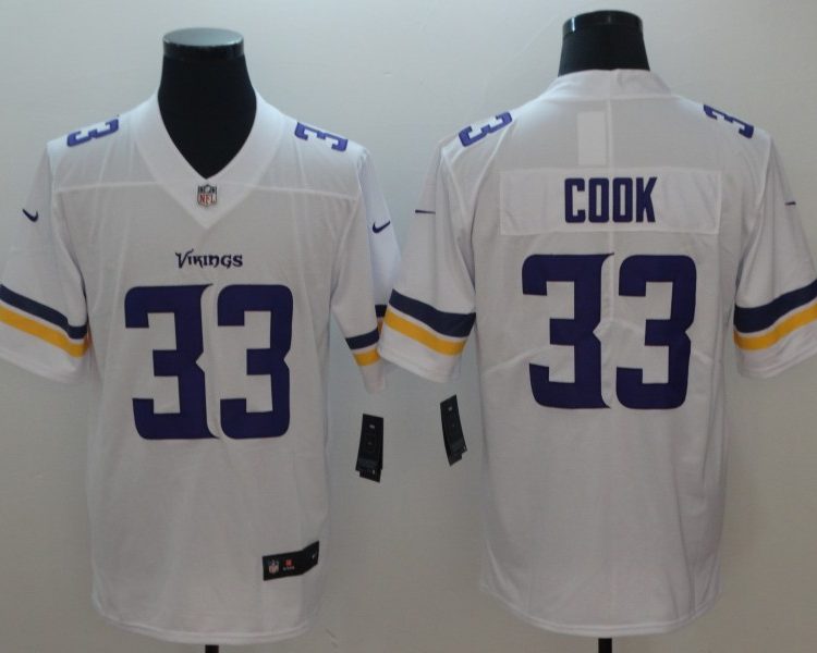 Men's Minnesota Vikings #33 Dalvin Cook Jersey White