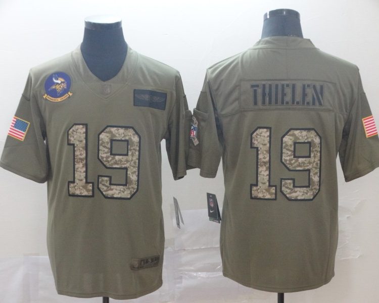 Men's Minnesota Vikings Adam Thielen #19 Brown Authentic Jersey