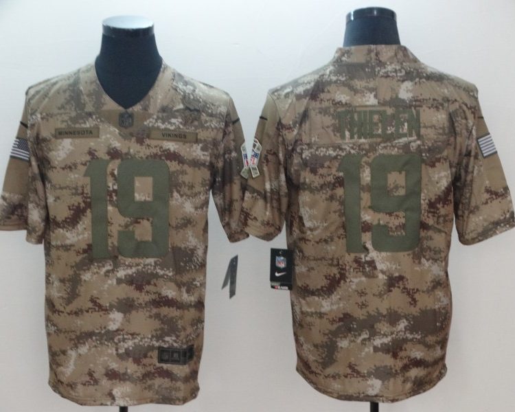 Men's Minnesota Vikings Adam Thielen #19 Camouflage Jersey