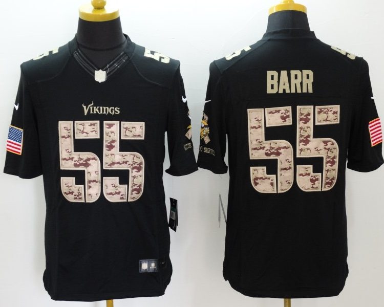 Men's Minnesota Vikings Anthony Barr #55 Black Jersey