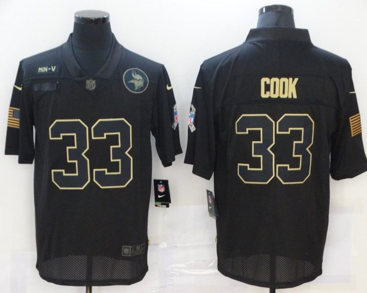 Men's Minnesota Vikings Dalvin Cook #33 Black Jersey