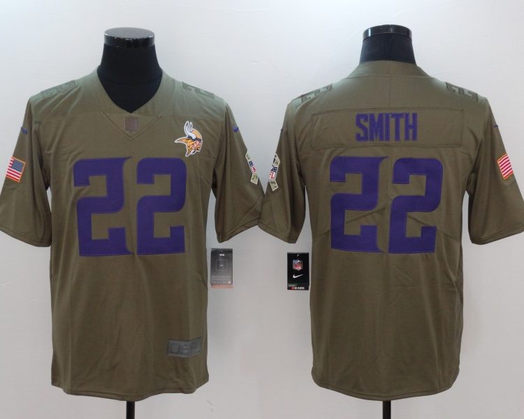 Men's Minnesota Vikings Harrison Smith #22 Brown Jersey