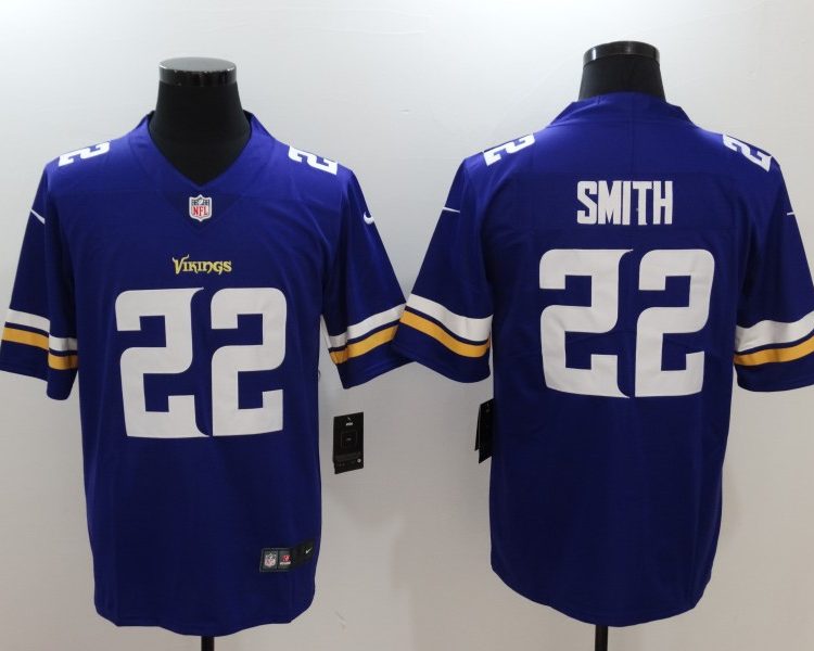 Men's Minnesota Vikings Harrison Smith #22 Purple Jersey