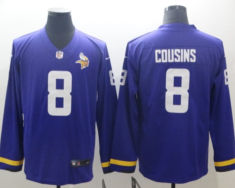 Men's Minnesota Vikings Kirk Cousins #8 Purple Jersey