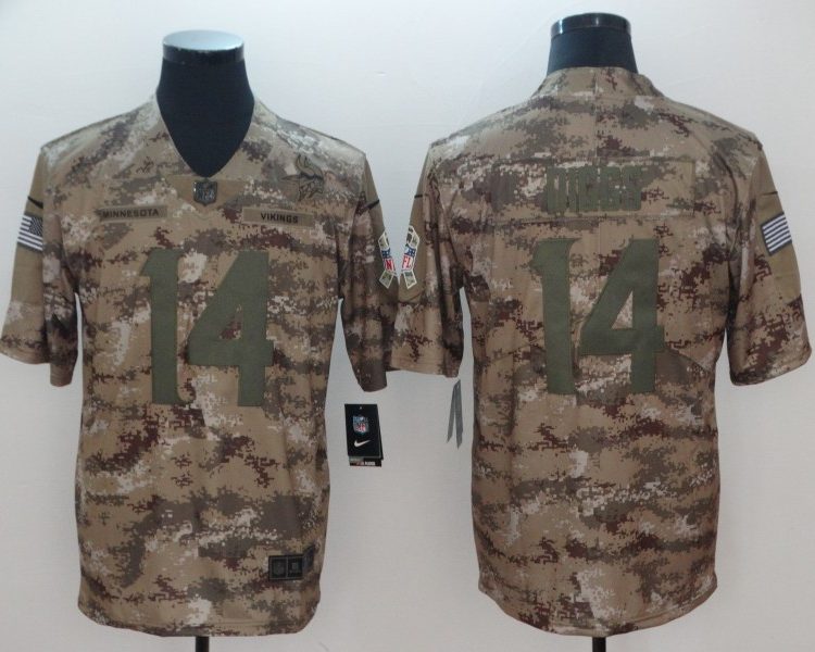 Men's Minnesota Vikings Stefon Diggs #14 Camouflage Jersey